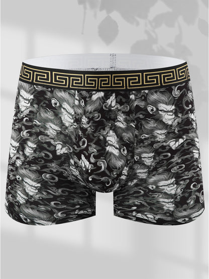 [5 Pack] Men's Monkey King Boxer Briefs - Legendary Comfort, Bold Art | Todetana