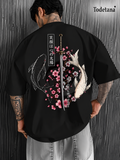 Men's Japanese Koi Fish Katana Graphic T-Shirt - Bold Asian Art Tee