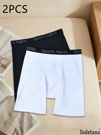 [2 Pack] Men's Compression Boxer Briefs - Athletic Performance Underwear | Todetana