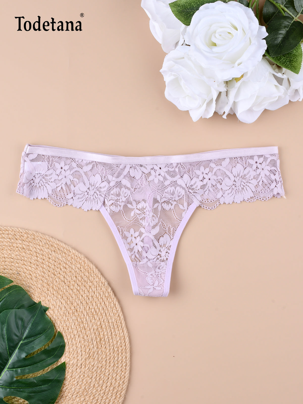 [MultiPack] Women's V-Waist Lace String Sparkle Underwear - Elegant & Comfortable