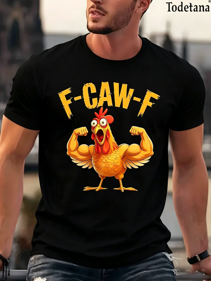 Men's Muscle Chicken Graphic T-Shirt - Funny Gym Workout Tee | Todetana