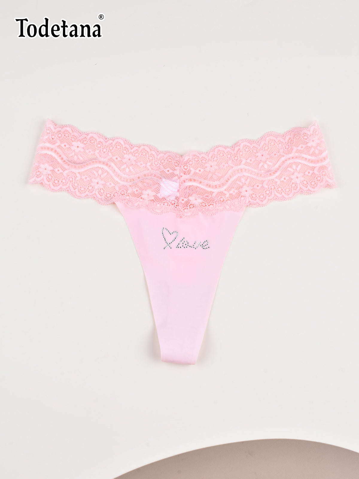 [MultiPack] Women's Lace Thong Underwear - 100% Cotton Gusset