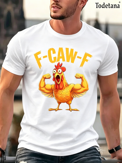 Men's Muscle Chicken Graphic T-Shirt - Funny Gym Workout Tee | Todetana