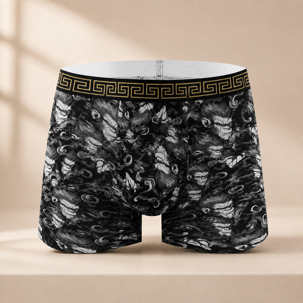 [MultiPack] Men's Monkey King Boxer Briefs - Legendary Comfort, Bold Art