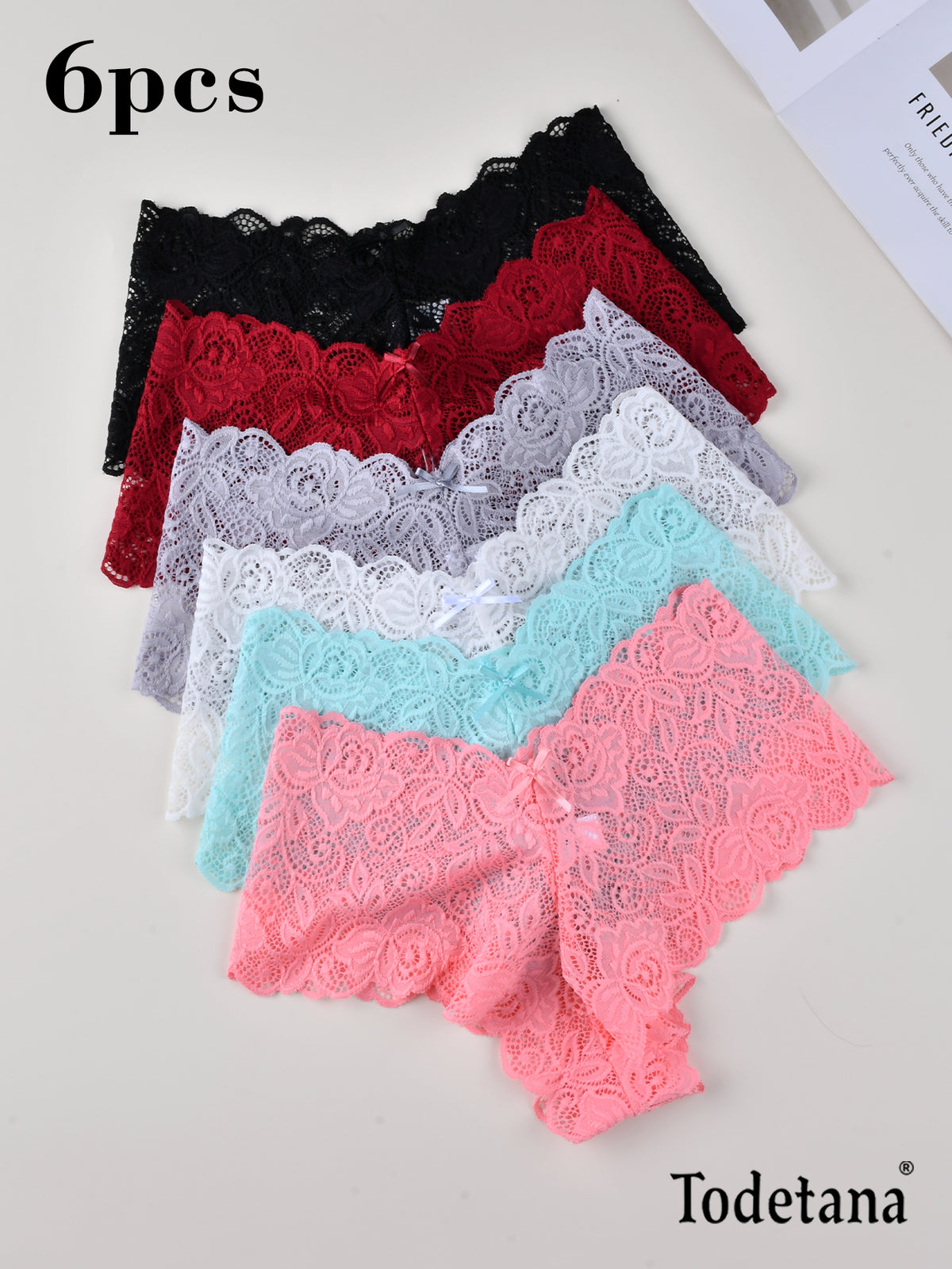 [MultiPack] Women's Lace Boyshort Underwear - Soft & Comfortable
