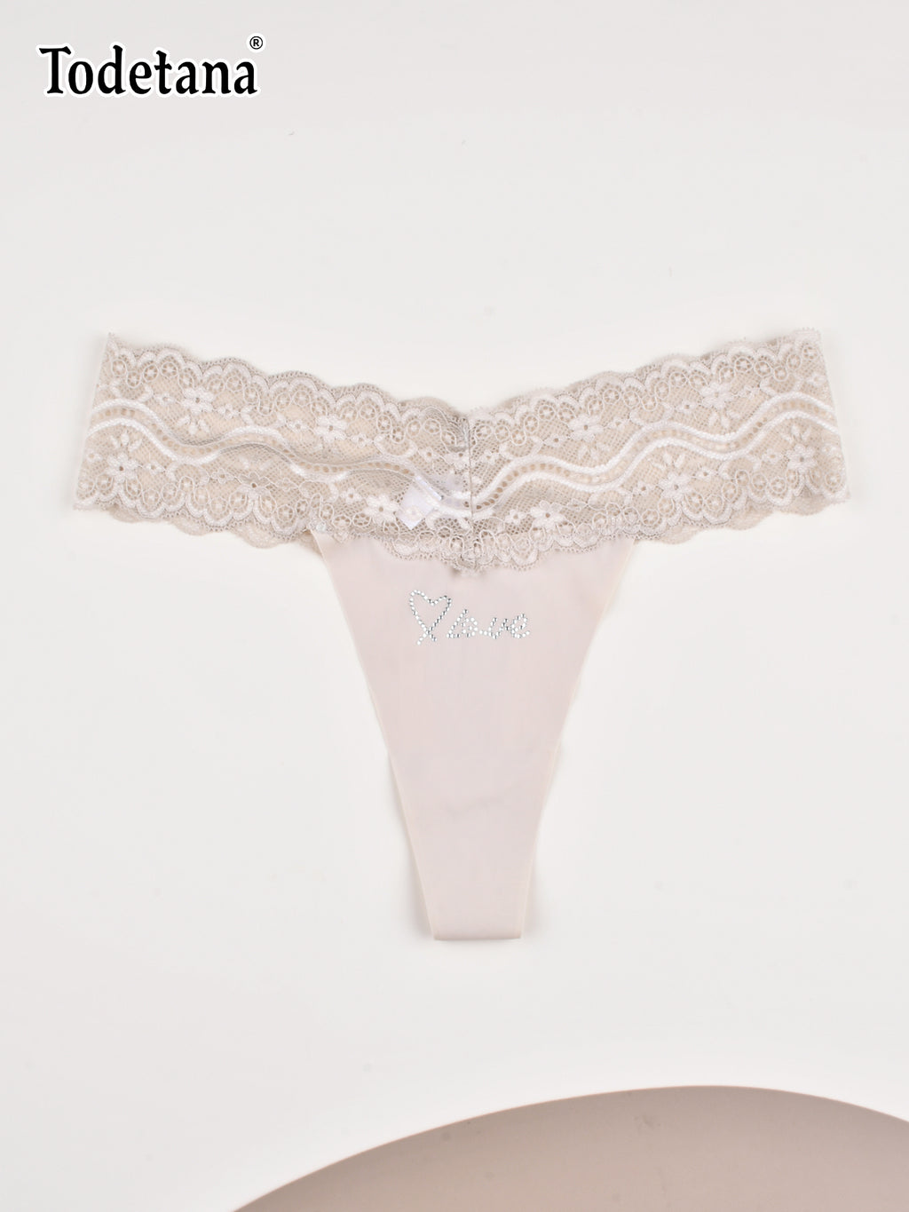 [MultiPack] Women's Lace Thong Underwear - 100% Cotton Gusset