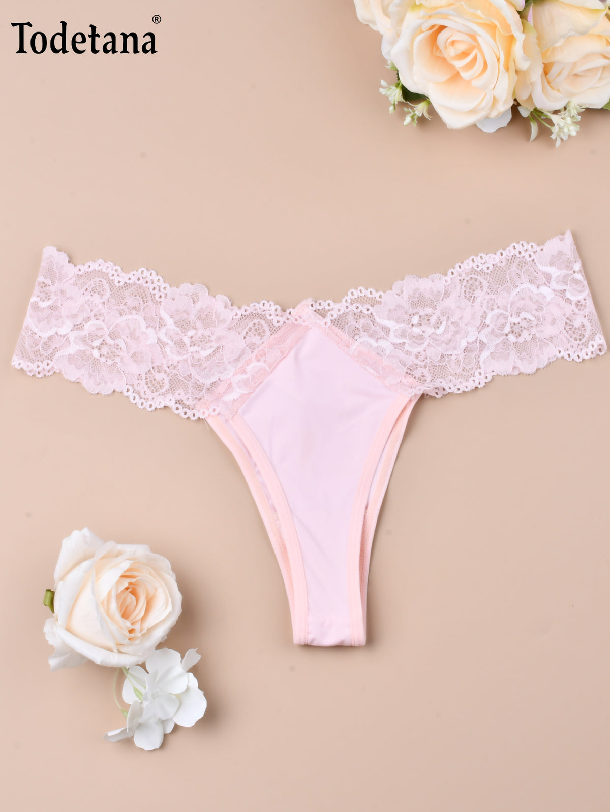 [MultiPack] Women's Floral Lace Thongs - Soft & No Show