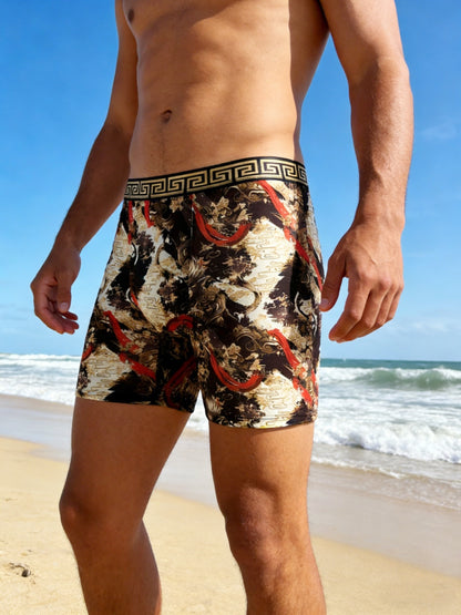 [5 Pack] Men's Monkey King Boxer Briefs - Legendary Comfort, Bold Art | Todetana