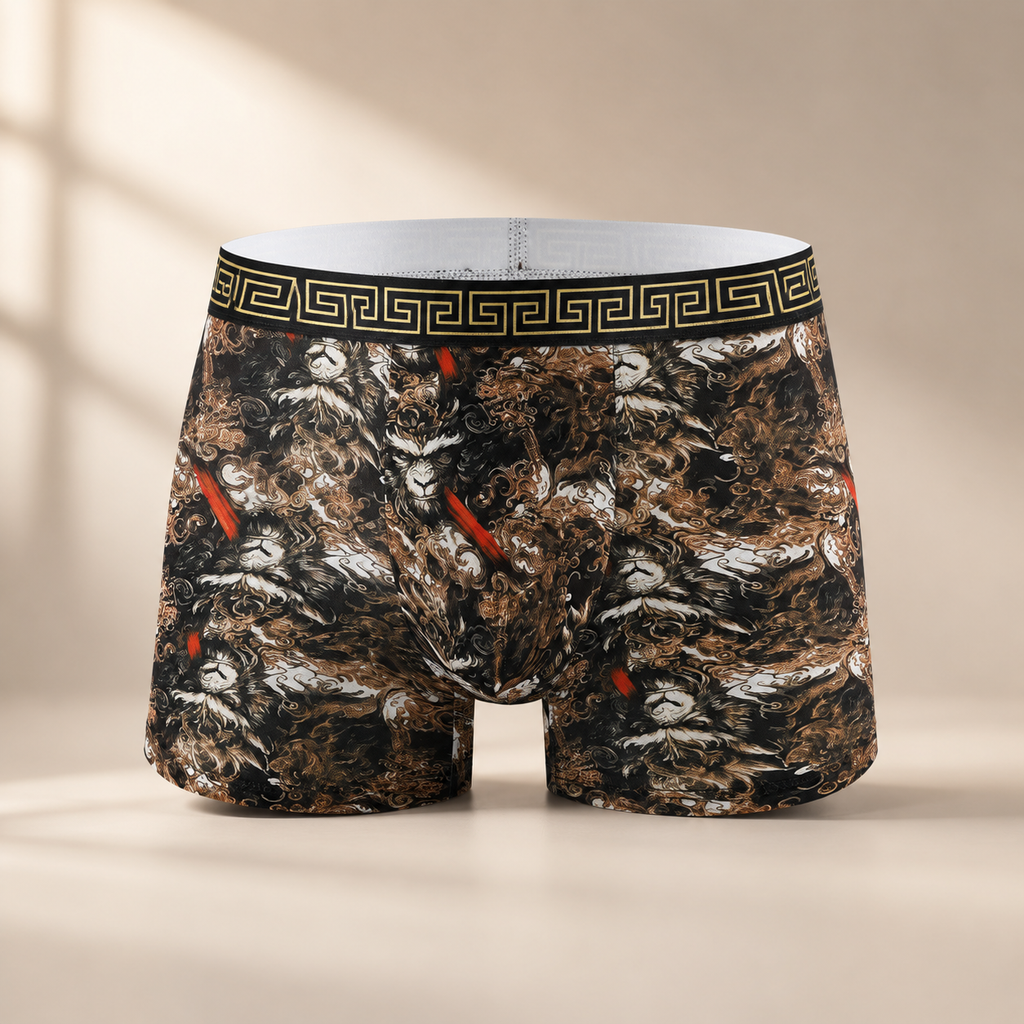 [MultiPack] Men's Monkey King Boxer Briefs - Legendary Comfort, Bold Art