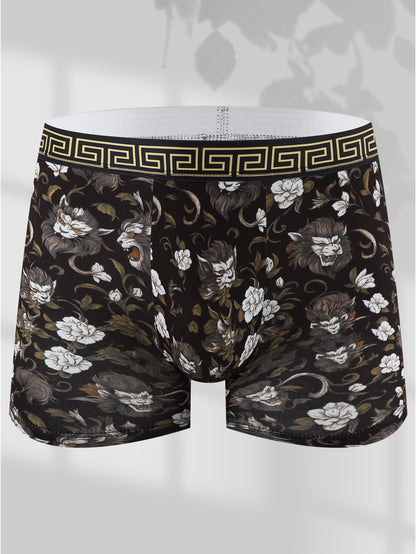 [5 Pack] Men's Monkey King Boxer Briefs - Legendary Comfort, Bold Art | Todetana