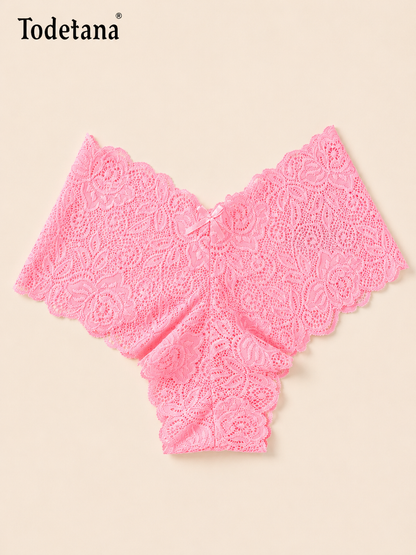 [6 Pack] Women's Lace Boyshort Underwear - Soft & Comfortable | Todetana