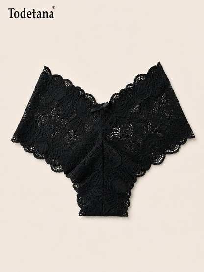 [6 Pack] Women's Lace Boyshort Underwear - Soft & Comfortable | Todetana