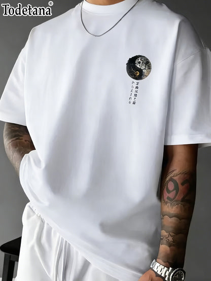 Men's Yin Yang Tree Graphic T-Shirt - Spiritual Nature Tee | Todetana