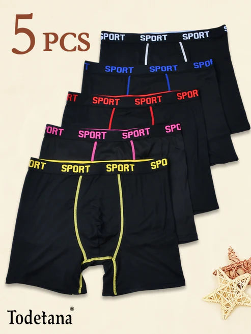 [5 Pack] Men's Sports Boxer Briefs - Moisture Wicking Athletic Underwear | Todetana