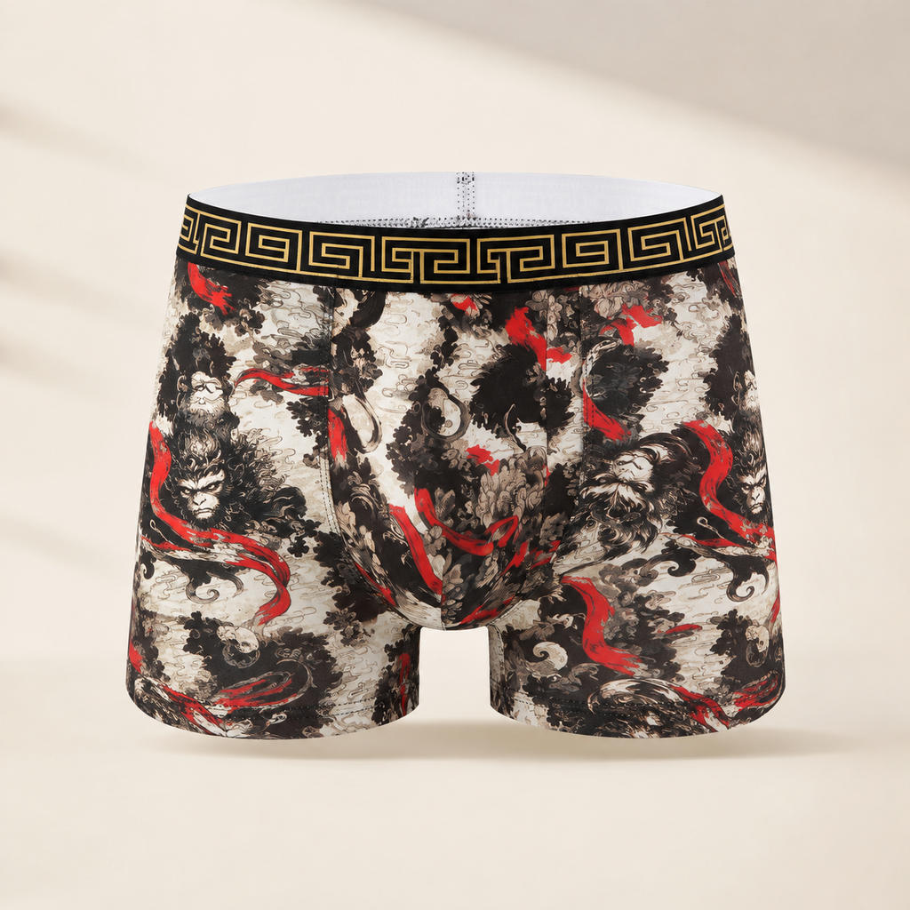 [MultiPack] Men's Monkey King Boxer Briefs - Legendary Comfort, Bold Art