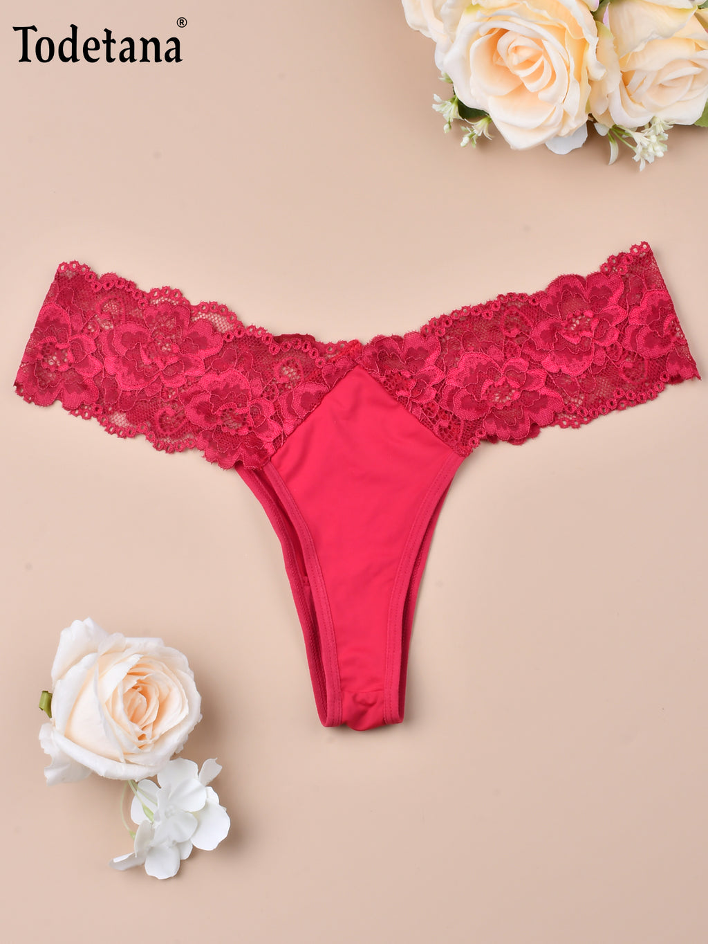 [MultiPack] Women's Floral Lace Thongs - Soft & No Show