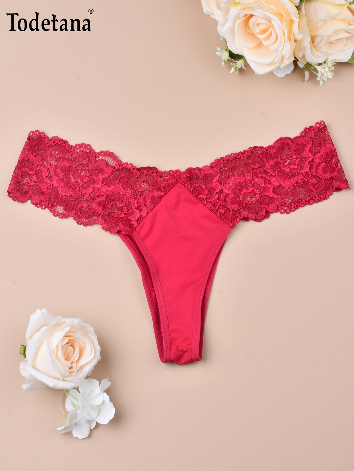 [MultiPack] Women's Floral Lace Thongs - Soft & No Show