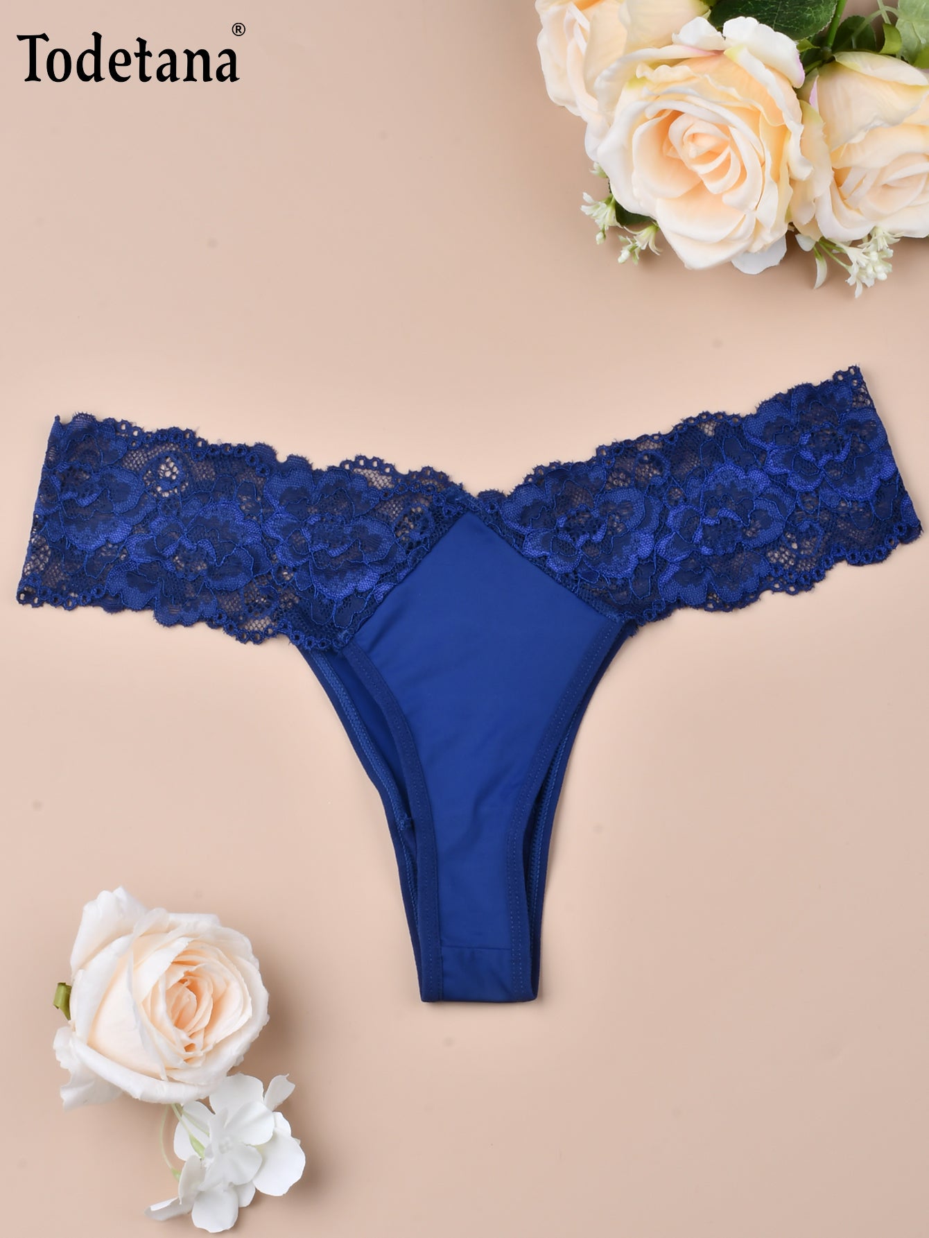 [7 Pack] Women's Floral Lace Thongs - Seamless, Soft & No Show | Todetana
